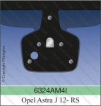 OPEL ASTRA IV J A  guľaty bez výrezu na kameru AGC