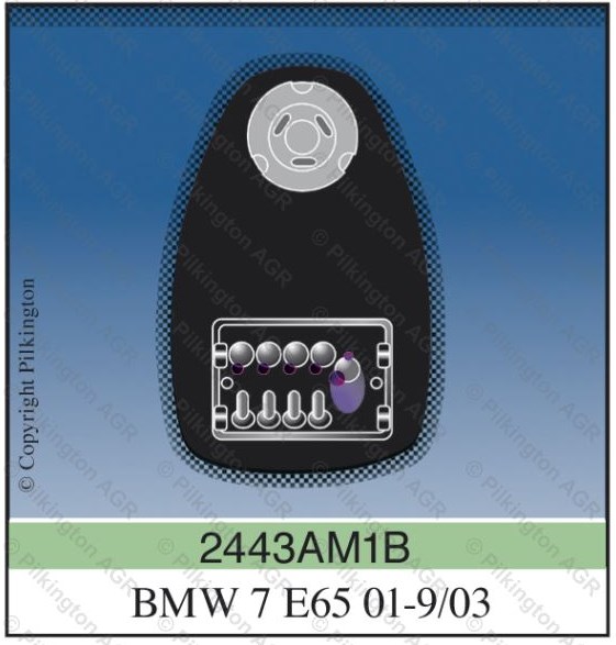 BMW 7 E65/E66 A modrá čočka PILKINGTON