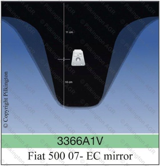FIAT 500 A 2007-2017 AGC ELEKTRICKE ZRKADLO