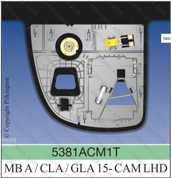 MERCEDES A-KLASS III A W176 NORDGLASS