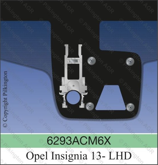 OPEL INSIGNIA  A  kamera v skle AGC