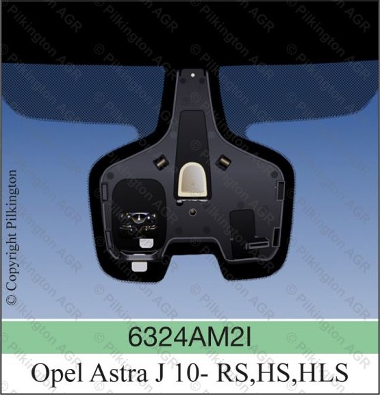 OPEL ASTRA IV J A čierny senzor vyrez ma kameru AGC