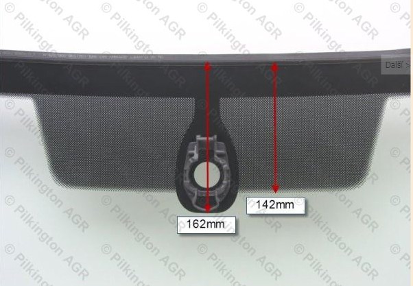 SKODA OCTAVIA III A  PILKINGTON spodok rastra16cm