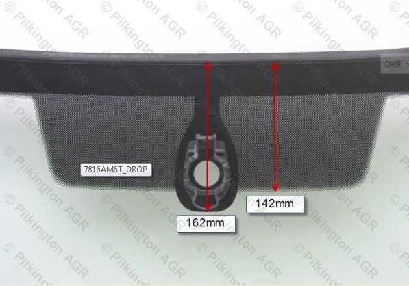 SKODA OCTAVIA III A  AGC spodok rastra16cm