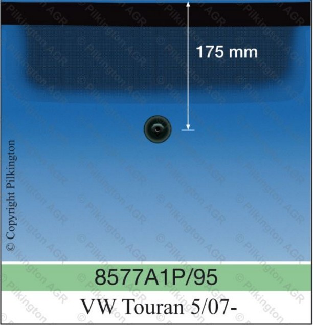 VW TOURAN I A SP 17,5cm ZHODNE S 1P BEZ GUMY PILKINGTON