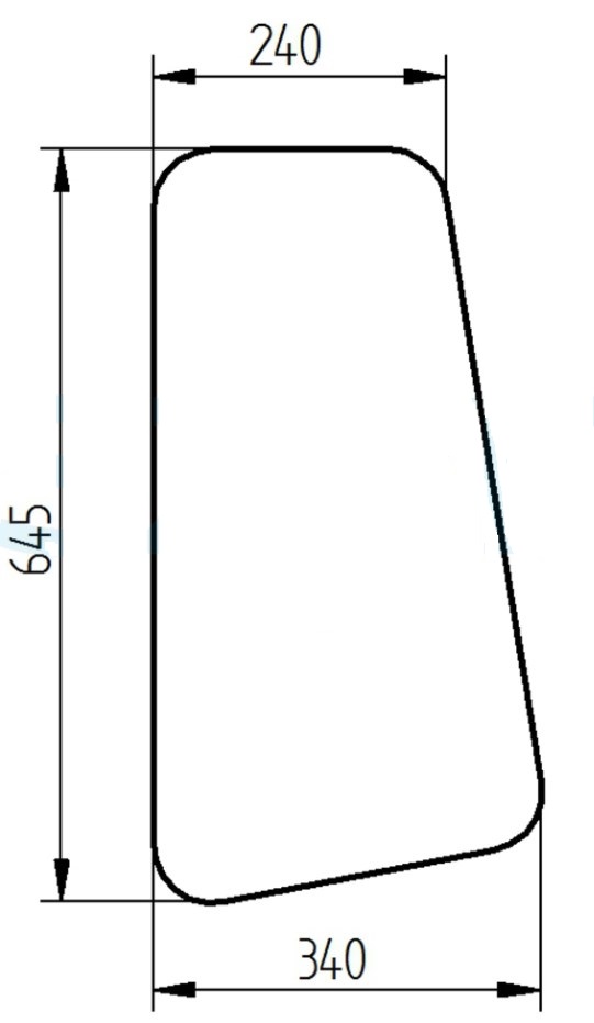 NEW HOLLAND Bager Case CX - bočné pravé zadné